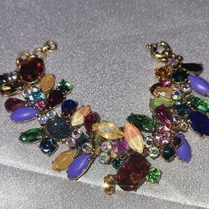 Vintage J.Crew Multicolor Rhinestone Bracelet